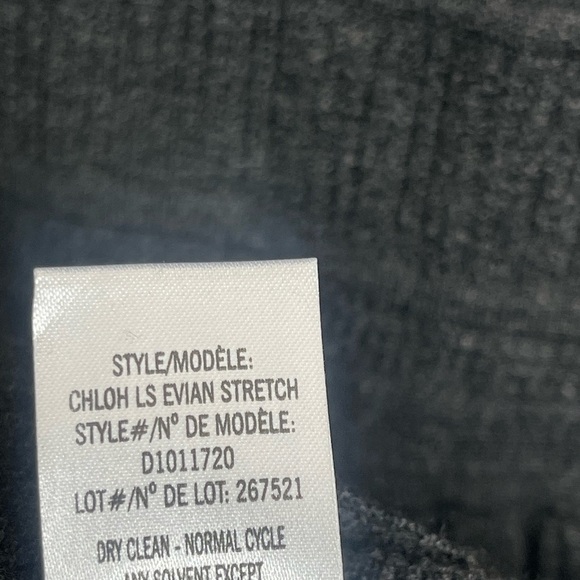 Theory | Chloh Long Sleeve Evian Stretch Dress Contemporary Minimalist Wool - Picture 7 of 8